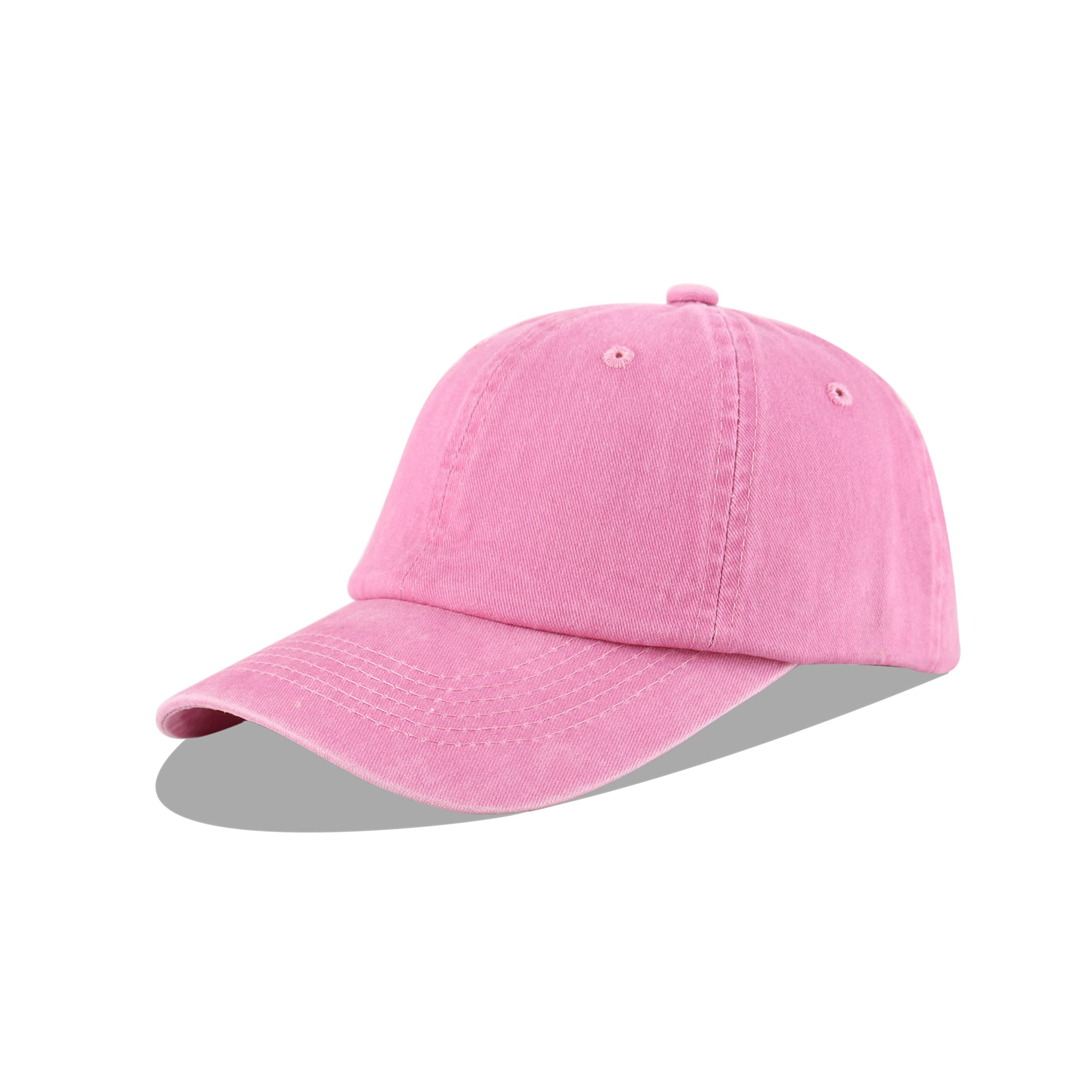 LANGZHEN Unisex Baseball Cap 100% Cotton Fits Men Women Washed Denim Adjustable Dad Hat