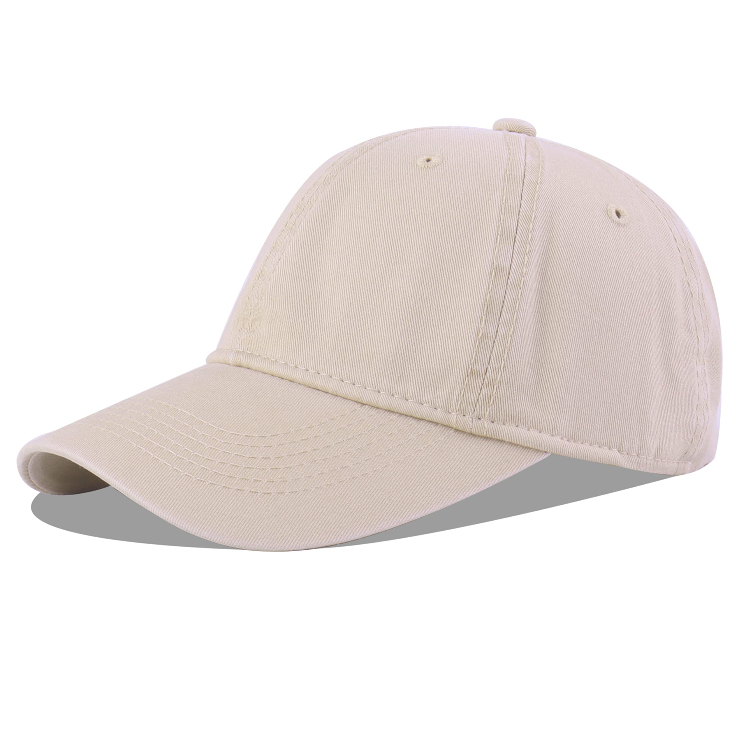 LANGZHEN Unisex Baseball Cap 100% Cotton Fits Men Women Washed Denim Adjustable Dad Hat