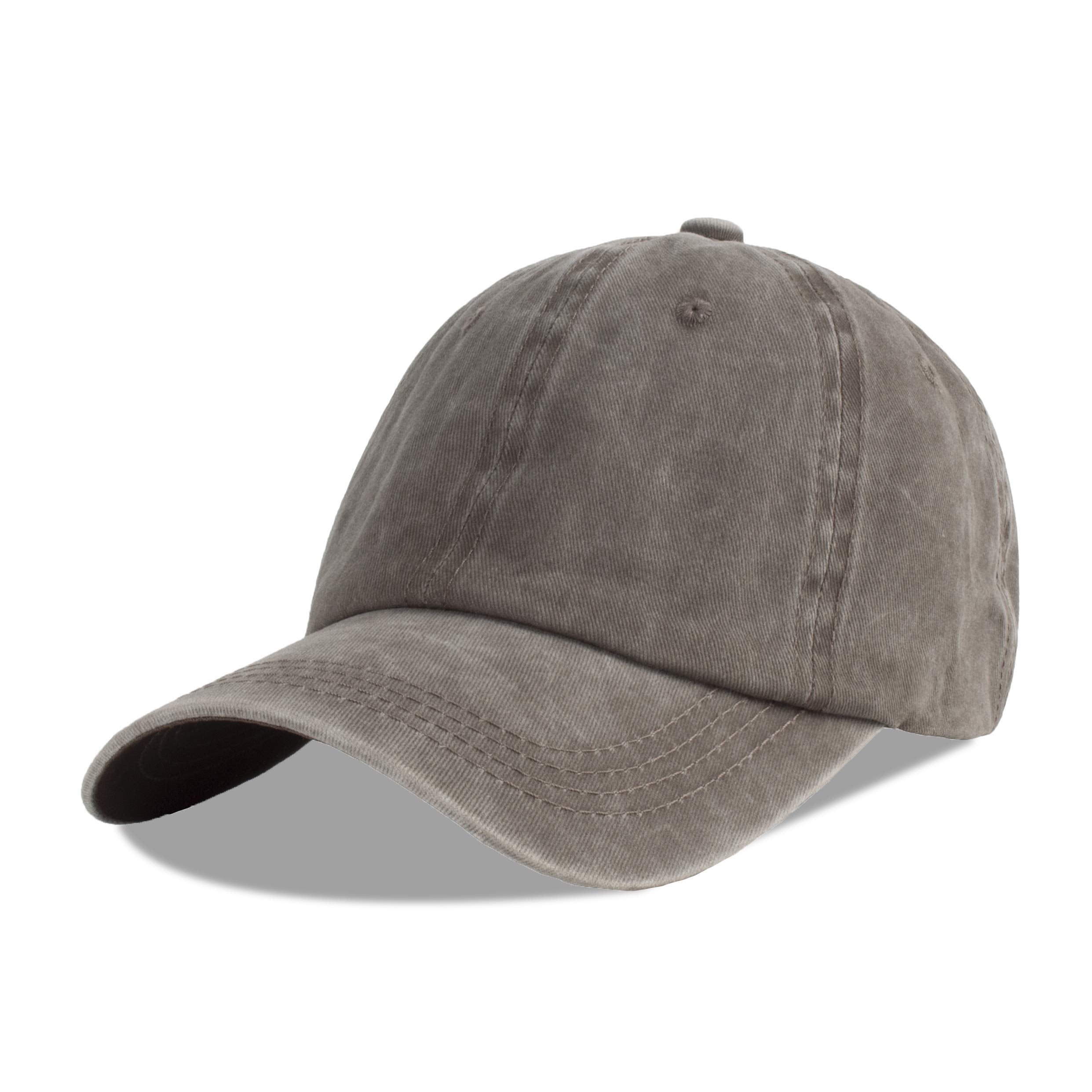 LANGZHEN Unisex Baseball Cap 100% Cotton Fits Men Women Washed Denim Adjustable Dad Hat