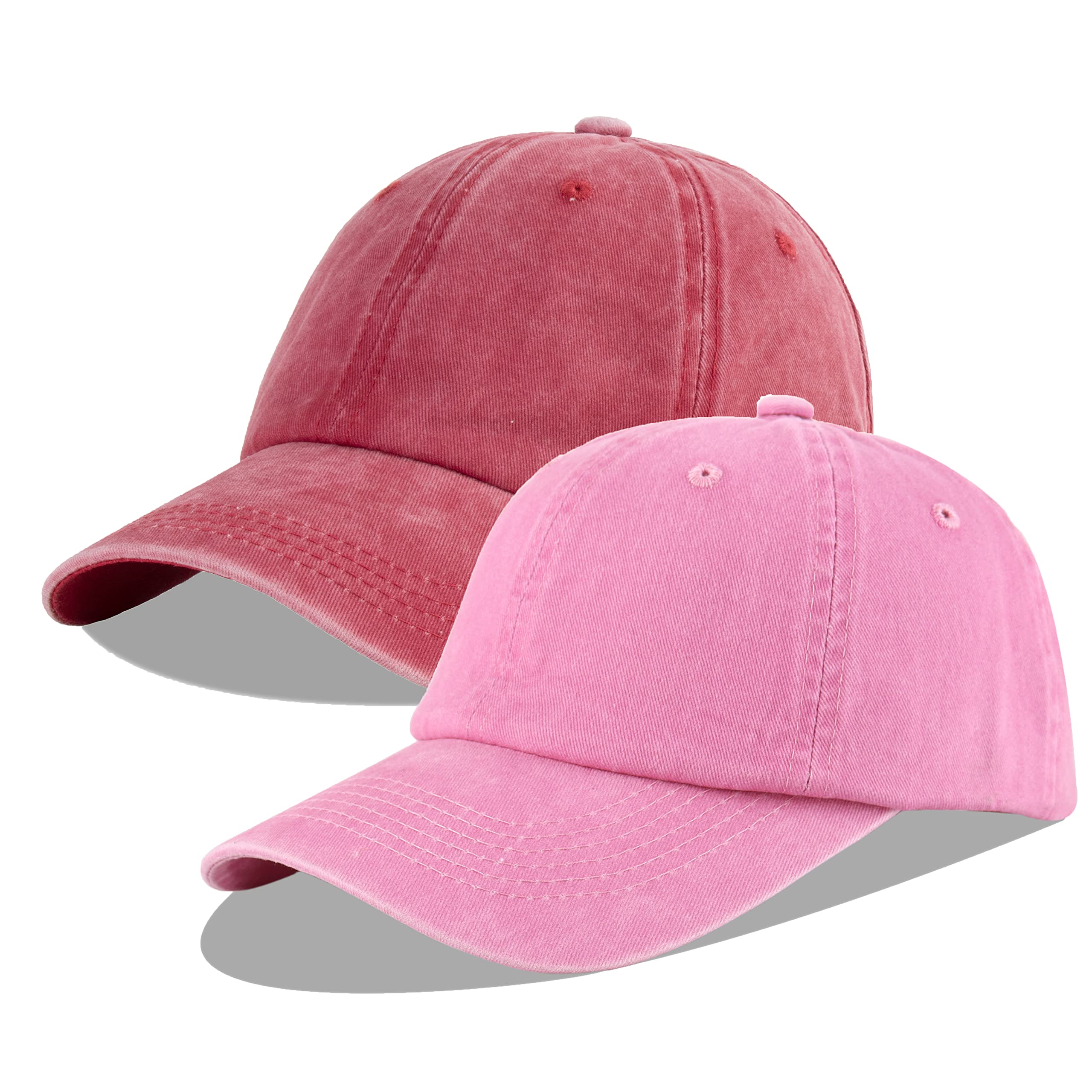 LANGZHEN Unisex Baseball Cap 100% Cotton Fits Men Women Washed Denim Adjustable Dad Hat