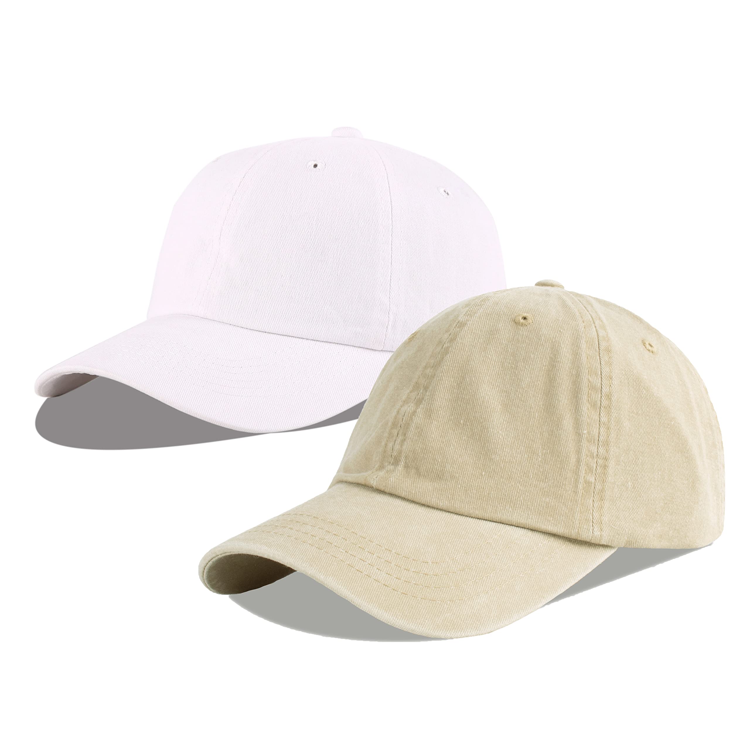 LANGZHEN Unisex Baseball Cap 100% Cotton Fits Men Women Washed Denim Adjustable Dad Hat