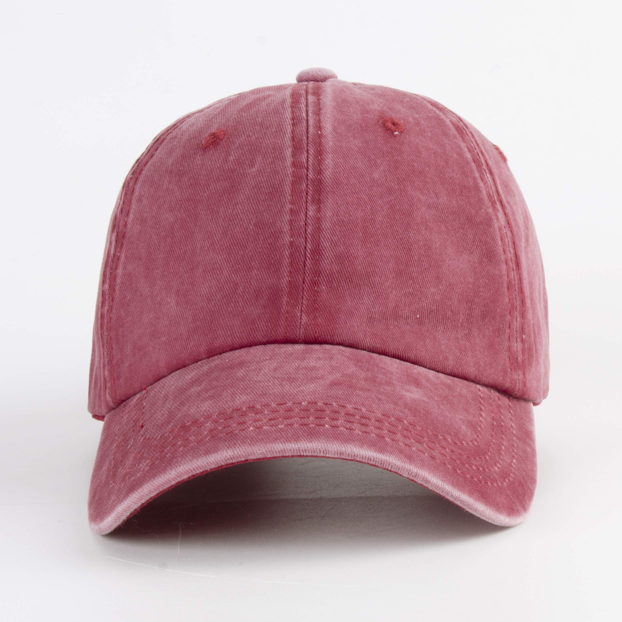 LANGZHEN Unisex Baseball Cap 100% Cotton Fits Men Women Washed Denim Adjustable Dad Hat