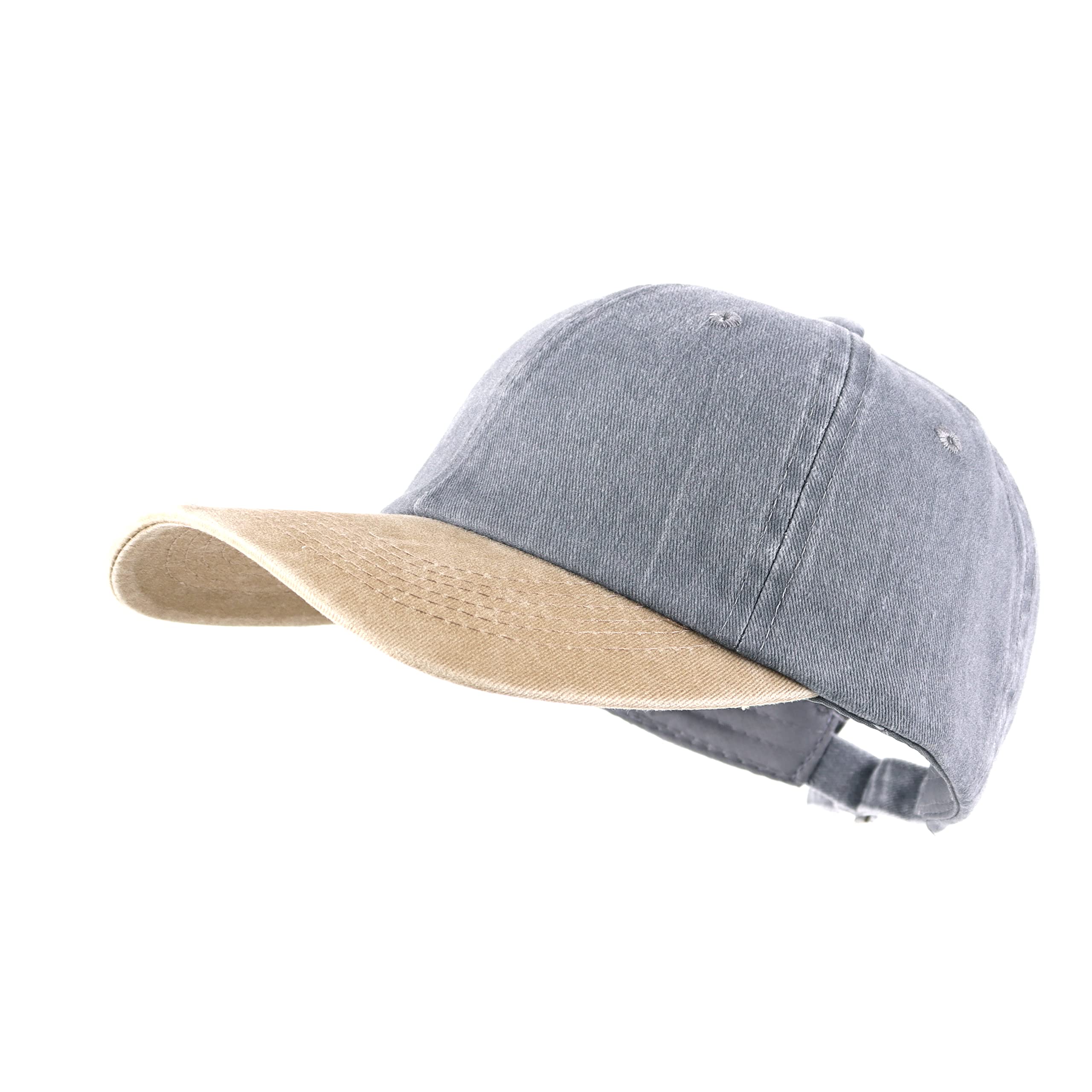 LANGZHEN Unisex Baseball Cap 100% Cotton Fits Men Women Washed Denim Adjustable Dad Hat