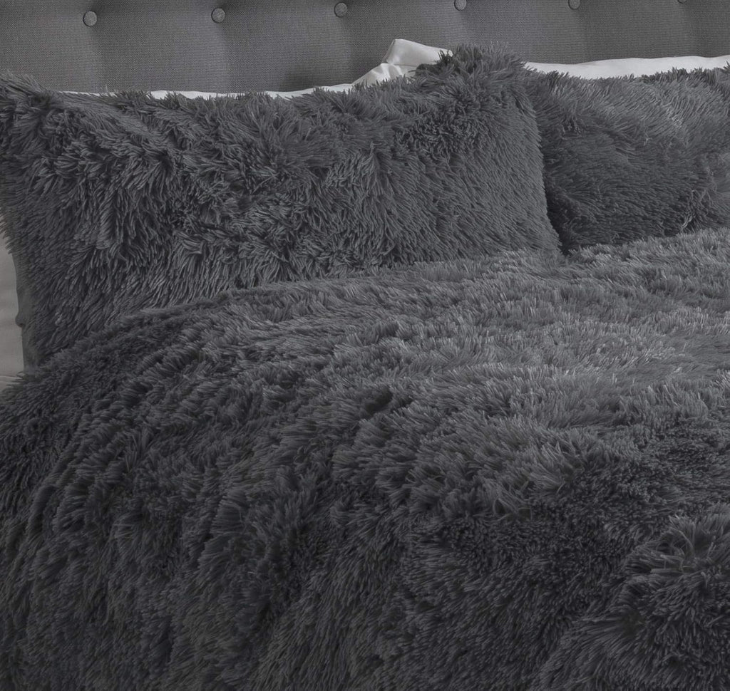 Duvet Cover Set King Charcoal