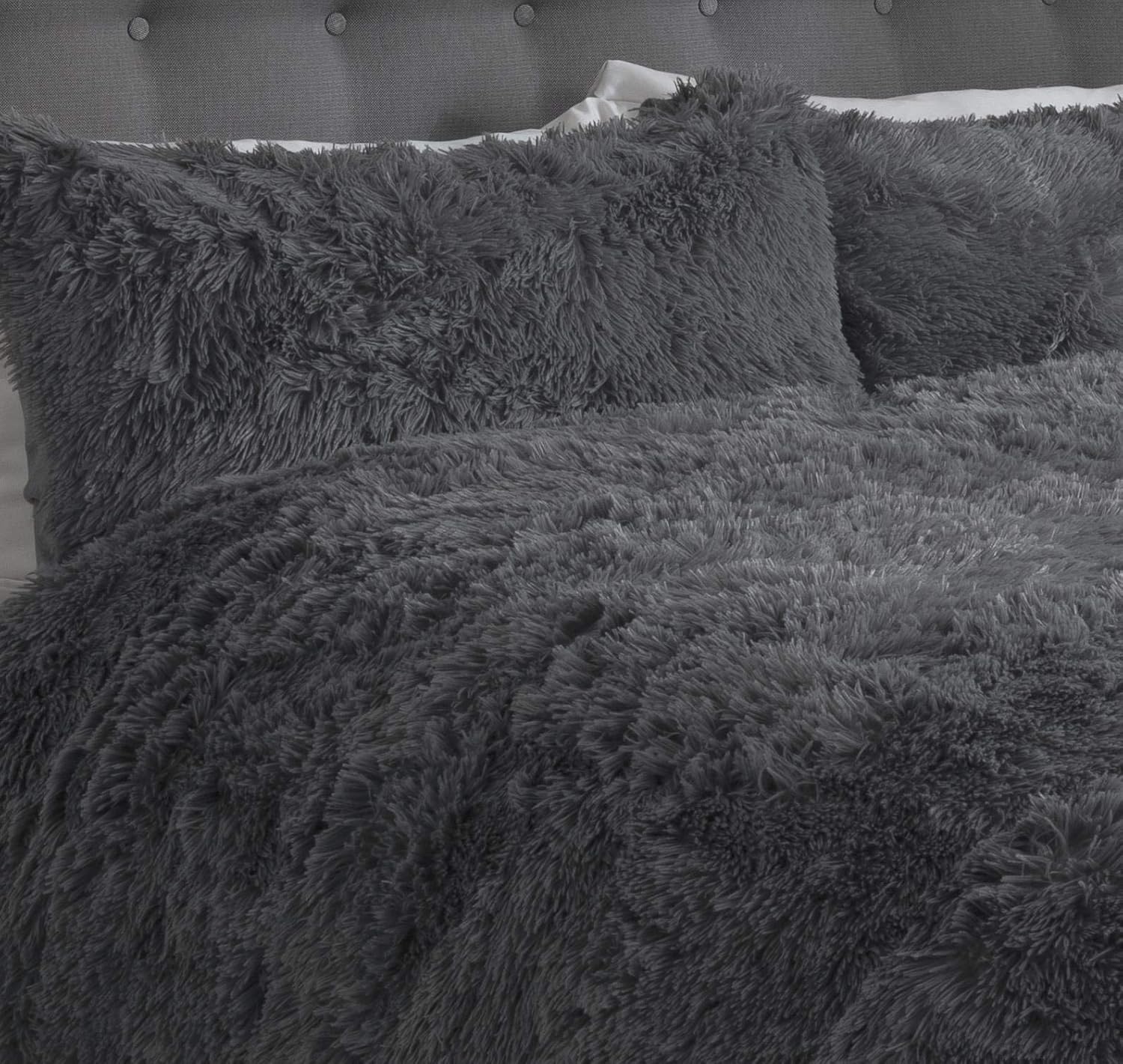 Duvet Cover Set King Charcoal