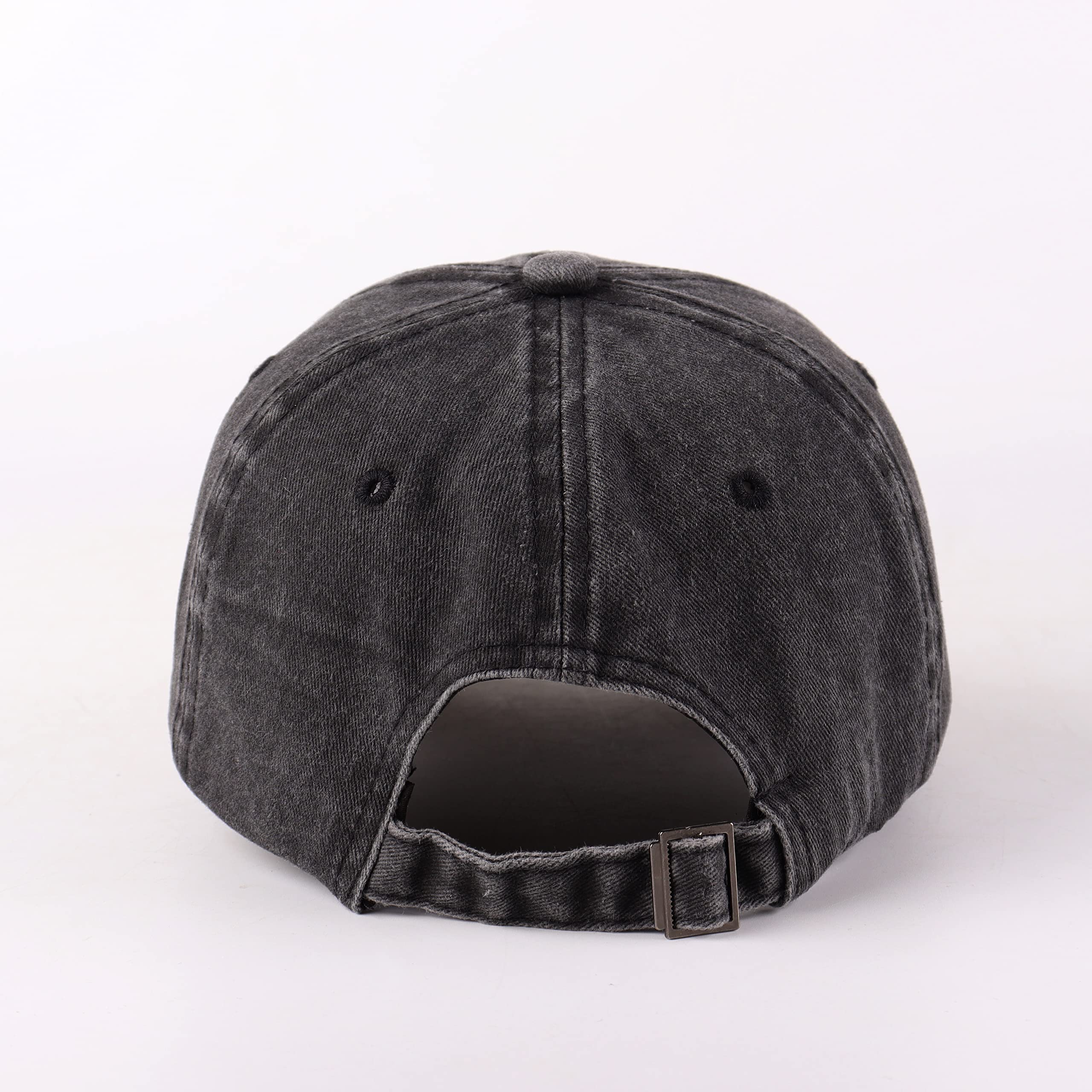 LANGZHEN Unisex Baseball Cap 100% Cotton Fits Men Women Washed Denim Adjustable Dad Hat