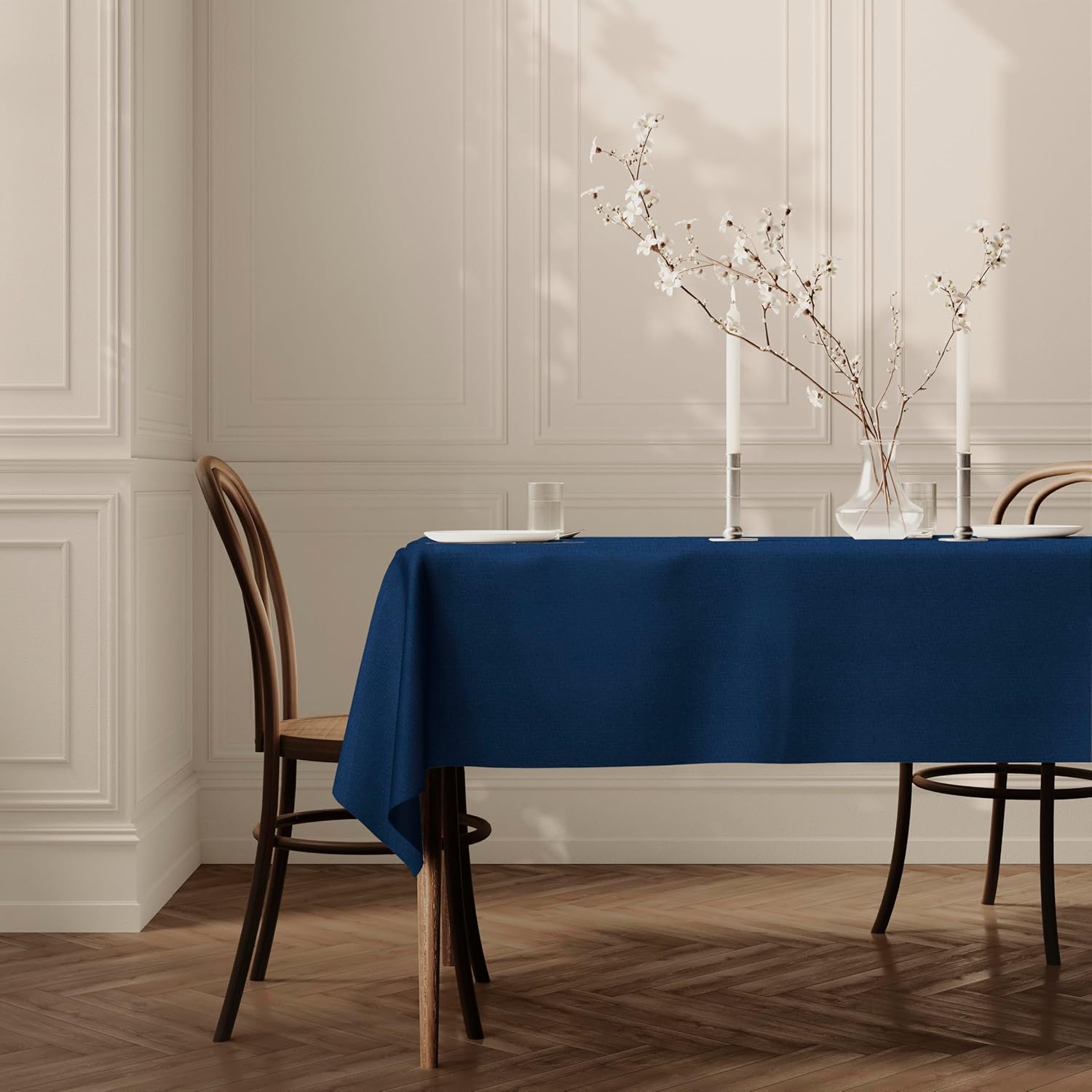 Large Rectangular Fabric Tablecloth 140x200cm 55"x78" Navy